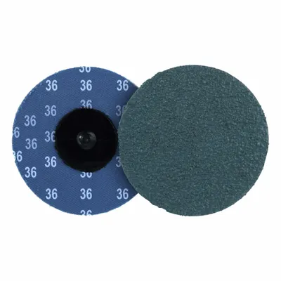 WEILER Coated Abrasive Blending Disc: TR, 3", Zirconia Alumina, 36 Grit - High-Performance Sanding Discs for Carbon Steel & Soft Metals