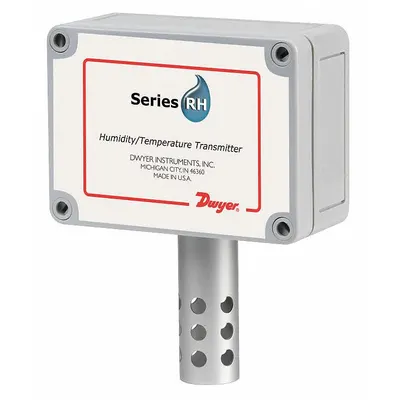 Dwyer Humidity Transmitters: 4 to 20mA, Thermistor (20K @ 25°C), Screw Terminals - Outdoor Surface-Mount Temperature & Humidity Transmitters