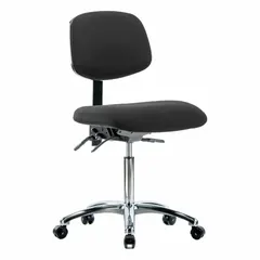 ESD Task Chair: Fabric, Armless, Aluminum Base