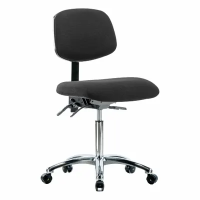 OEM ESD Task Chair: Fabric, Armless, Aluminum Base - Fabric ESD Chairs