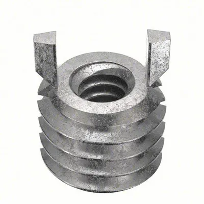 OEM Key Locking Insert: Thin Wall, 4 Keys, M8x1.25 Int Thrd Sz, M12x1.25 Ext Thrd Sz - Stainless Steel Key-Locking Inserts