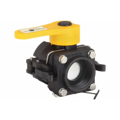 BANJO Cam and Groove Coupling with Valve: 2 in Coupling Size, 2 in Thread Size - Polypropylene Dry Disconnect Couplings