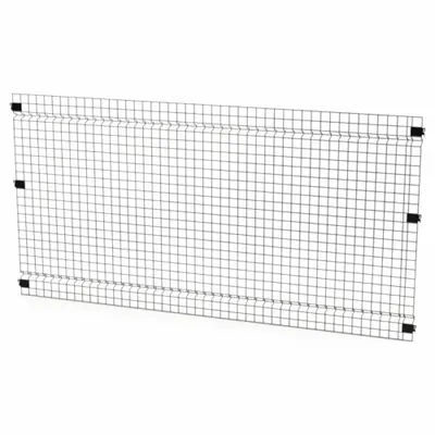 HUSKY RACK & WIRE Welded Wire Panel: 4 ft H x 8 ft W x 1 1/2 in D, Black - Husky Rack & Wire Quick-Assemble Woven-Wire Partition Components