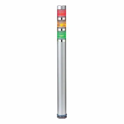 PATLITE Tower Light Assembly: 3 Tier, No Sounder Tier, IP42, Amber/Green/Red, Direct Wire - Three-Tier Tower Light Assemblies