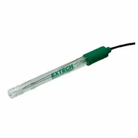 EXTECH Electrode: 601500, pH, 0 to 14 pH, Bulb, 1 m Cable Lg, BNC, Ceramic, 1/2 in Overall Dia
