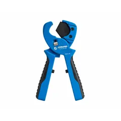 High carbon steel triangular-blade cutter designed for HDPE, plastic, and PVC microducts. Molded ribs on the handle provide a secure grip. Used for cutting fiber optic ducts and tubes in telecommunications and network installations.