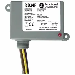 Enclosed pre-wired power relay with 0.50 in NPT nipple for conduit mounting. Suitable for general purpose switching in control panels, HVAC systems, lighting controls, and motor starters.