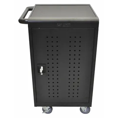 LUXOR Technology Charging Station: Chromebooks/Tablets, Black, 37 5/8 in Overall Ht - Charging Carts