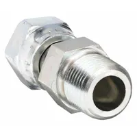 PARKER Compression Fitting Adapter: 1/2 in OD x 1/2 in Pipe Size, 1/2-14 Thread Size, Steel, Swivel (MPN 8-8 F6L-S)