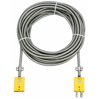 TEMPCO Extension Lead: Extension Lead, 900°F Max Temp °F, 482°C Max Temp °C, Male - General Purpose Thermocouple Extension Leads