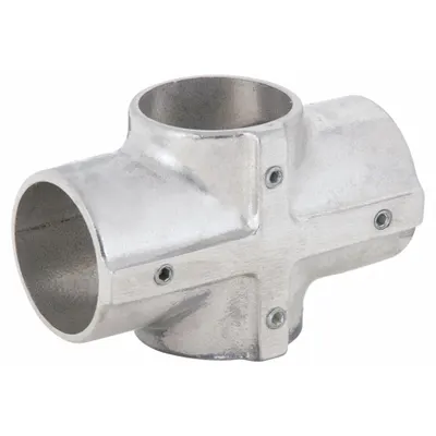 HOLLAENDER Structural Pipe Fitting: Cross, Cross, 2 in For Pipe Size - Aluminum Crosses & Tees