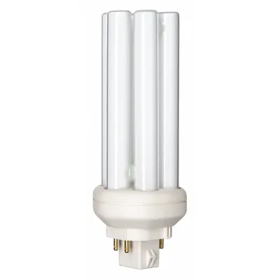PHILIPS Compact Fluorescent Bulb: 4-Pin (GX24q-3), PL-T, Fluorescent, 3500K - CFL Triple Twin-Tube Plug-In Lamps