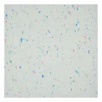 This vinyl composition tile (VCT) features a standard Excelon Imperial Texture finish in Carnival White. Each tile measures 12 inches in width. Commonly used in commercial and institutional settings such as retail spaces, schools, and healthcare facilities where resilient, easy-to-maintain flooring is required