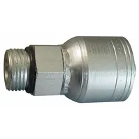 AEROQUIP Hydraulic Crimp Fitting: Steel x Steel, Straight, -8 For Hose Dash Size, Male x Genderless (MPN 4SA10MB8)