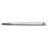 OSG Ball End Mill: Carbide, WXS Coated, 3 Flute, 3 mm Mill Dia, 4.5 mm LOC, 80 mm OAL (MPN 3095321)