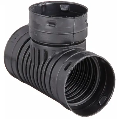 ADVANCED DRAINAGE SYSTEMS Drainage Pipe Tee: 3 in x 3 in x 3 in Fitting Pipe Size, Single, 8 in Overall Lg - Single-Wall Drainage Pipe Fittings