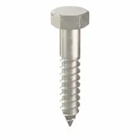 Hex Head Lag Screw: 1/2 in Size, 2 1/2 in Lg, Stainless Steel, NL-19, 10 PK (MPN FBLB1225P10)