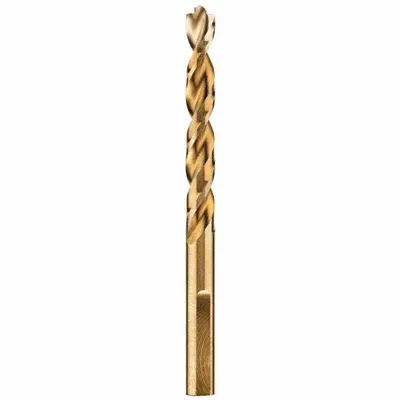 DEWALT Jobber Length Drill Bit: 1/4", 135° Split Point, Black Oxide Cobalt - General Purpose Cobalt Jobber-Length Drill Bits