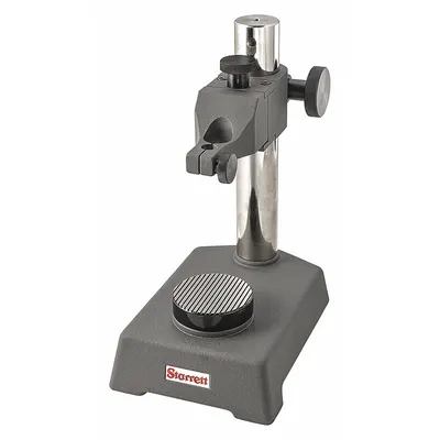 STARRETT Indicator/Comparator Stand: 12 in x 6 in x 3 in, 3 in Base Size - Cast Iron & Steel Indicator Stands