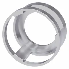Metal guard for flush and illuminated push buttons of the 3SU series. Provides physical protection against accidental actuation in industrial control panels. Silver finish. Compatible with 22 mm panel mounting hole.