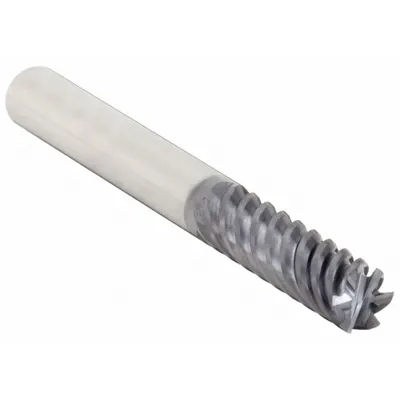 WIDIA HANITA Square End Mill: Carbide, AlTiN Coated, 6 Flute, 5/8" Mill Dia, 2-3/16" LOC - Carbide Square End Mills for Hardened Materials