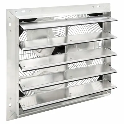 AIRMASTER FAN Shutter Mount Exhaust Fan: 18 in Blade, 1 Speed, 1/30 hp, Open Dripproof - Standard Shutter-Mount Exhaust Fans