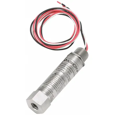 ASHCROFT Pressure Transmitter: 0 psi to 100 psi, 1 to 5V DC, Cable & Wire Leads - Explosion-Proof with Conduit Connection & Wire Leads