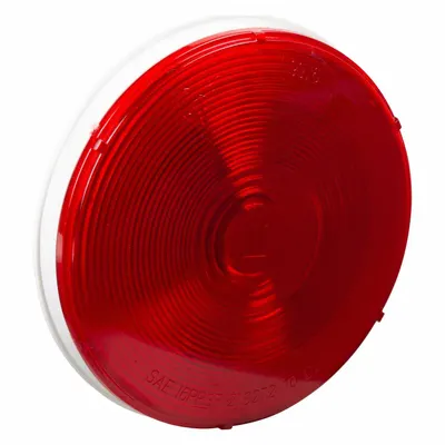 GROTE Stop/Turn/Tail Light: Incandescent, Stop Light, Red, Round, 4 5/16 in Overall Dia - Stop Lights