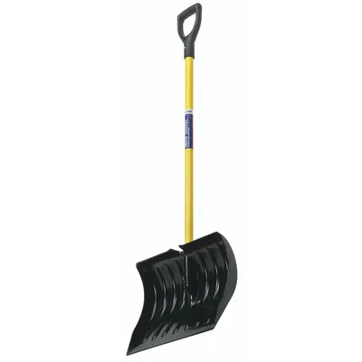 ABILITY ONE Snow Shovel: Plastic, 13 1/2 in Blade Lg, 19 in Blade Wd, 0.15 in Gauge - Snow Shovels