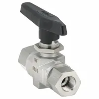 PARKER Manual Two-Way Ball Valve: 3/8 in, 316 Stainless Steel, Straight, FNPT x FNPT, Three-Piece (MPN 6F-B8LJ2-SSP)