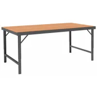DURHAM MFG Work Table: Adj Ht, Hardboard, 72 in x 36 1/4 in, 2,000 lb Overall Load Capacity (MPN WBF-TH-3672-95)