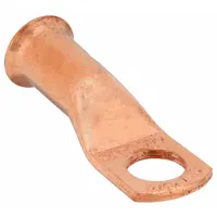 WESTWARD Lug: Crimpable Side Terminal, Crimp/Solder, Copper, 1 ga, 3/8 in Stud Size, Straight (MPN 23YY99)