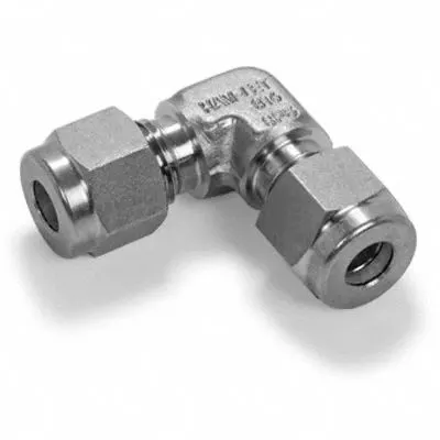 HAM-LET Compression Fitting Adapter: 5/16 in OD x 5/16 in OD Fitting Size - Double-Ferrule Stainless Steel Fittings