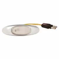 GROTE Clearance Marker Lamp: Clearance Light, LED, Oval, Clear, Screw, Male Bullet Connector (MPN 47983)
