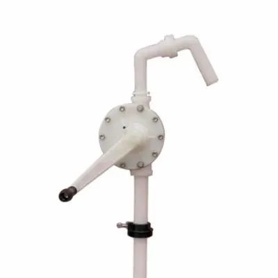 ACTION PUMP Hand Pump: Rotary Action, Pump with Spout, Polyethylene Housing, 8 oz per stroke - Rotary-Crank Drum Pumps