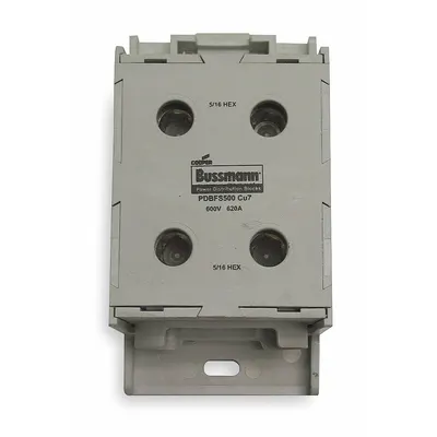 BUSSMANN Power Distribution Block: Finger-Safe, Lug, Lug - Finger-Safe Blocks with Lugs