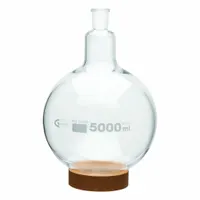 UNITED SCIENTIFIC SUPPLIES INC Glass Flasks: 5,000 mL, Colorless, Round, Includes Closure (MPN FRB057-5000)