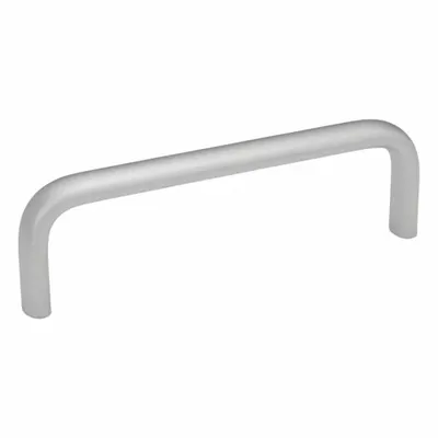 JW WINCO Pull Handle: Threaded Holes, Stainless Steel, Silver, 0.31 in - Load-Rated Standard "U" Pull Handles