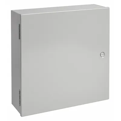 HOFFMAN Enclosure: Steel, 24 in x 16 in x 7 in, NEMA 1, Solid Cover, Hinged - Steel Indoor Enclosures with Hinged Covers