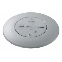 This round aluminum floor box cover provides a low-profile, smooth surface for floor boxes in commercial and industrial settings. The gray finish and 7-inch diameter design allow access to power, data, or communication cabling while maintaining a flush floor appearance.