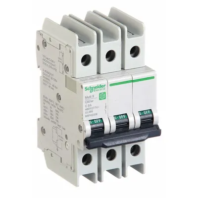 SCHNEIDER M9F42308 C-Curve 3-Pole UL489 Miniature Circuit Breaker - C-Curve, 3-Pole UL489 DIN Rail-Mount Miniature Circuit Breakers