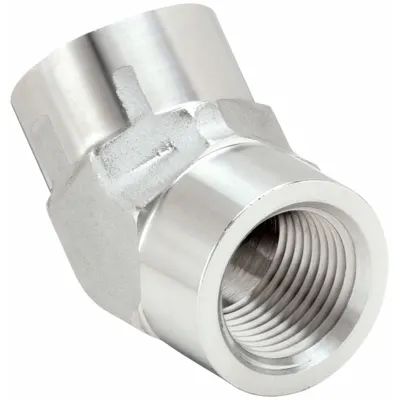 PARKER Metal Pipe Elbow: 45° Elbow, 1 in x 1 in, Female NPT Threaded x Female x NPT Threaded - High Pressure Precision Pipe Fittings