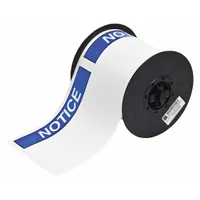 Pre-Cut Label Stock Roll: Notice, NOTICE Header, 4 in x 6 in, 4 in, Vinyl, White, Indoor/Outdoor (MPN B30-25-595-ANSINO)
