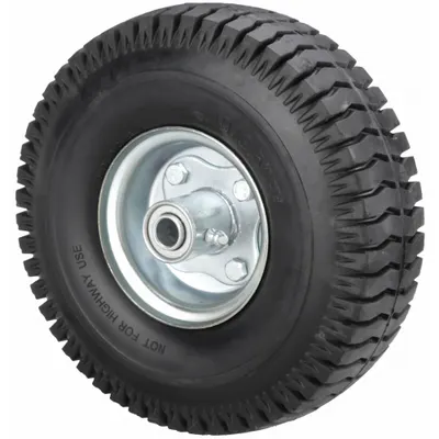 OEM Solid Wheel: 10 3/16 in Wheel Dia - Flat-Free Solid Rubber Wheels