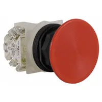 SCHNEIDER Mushroom Head Push Button: Non-Illuminated, Mushroom Head Profile, Non-Metallic, 30 mm (MPN 9001SKR5RH13)