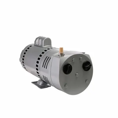 GAST Compressor/Vacuum Pump: 0.75 hp, 3 Phase, 208 to 230V AC/380 to 460V AC - Rotary Vane Compressor/Vacuum Pumps with Motors