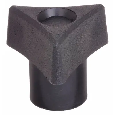 INNOVATIVE COMPONENTS Hand Knob: 3 Point, Plastic w/ Steel Thread, 3/8"-16 Thread - 3-Arm Knobs with Threaded Through-Hole
