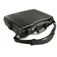 PELICAN Protective Case: 13 1/8 in x 18 7/8 in x 3 7/8 in Inside, No Foam, Black, Stationary (MPN 1495-001-110)