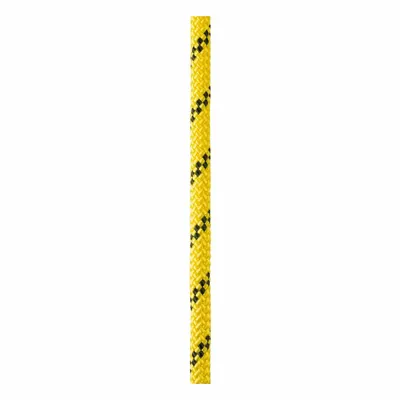 PETZL Shock-Absorbing Rope, 7/16 in Dia, 675 lb WLL, Nylon, Yellow, R074AA01