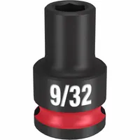 MILWAUKEE Standard Impact Socket: 3/8 in Drive Size, SAE, 9/32 in Socket Size, 6-Point, Std (MPN 49-66-6101)